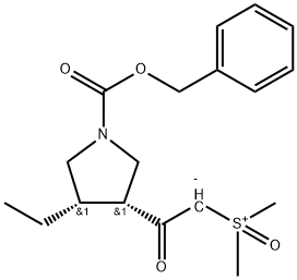 [2-[(3R,4S)-4-etil-1-[(fenilmetoksi)karbonil]-3-pirolidinil]-2-oksoetil]dimetil-sulfoksonio vidinė druska