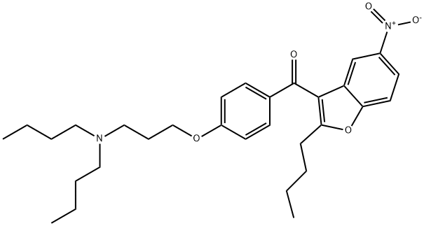 (2-butil-5-nitro-3-benzofuranil)[4-[3-(dibutilamino)propoksi]fenil]metanonas