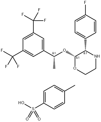 (2R,3S)-2-[(1R)-1-[3,5-bis(trifluormetil)fenil]etoksi]-3-(4-fluorfenil)morfolino 4-metilbenzensulfonatas