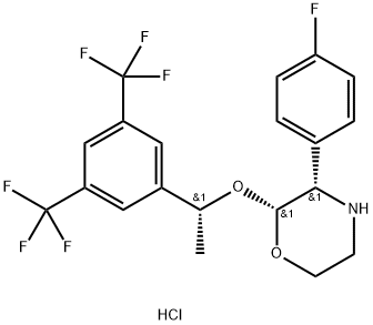 (2R,3S)-2-[(1R)-1-[3,5-bis(trifluormetil)fenil]etoksi]-3-(4-fluorfenil)morfolino hidrochloridas