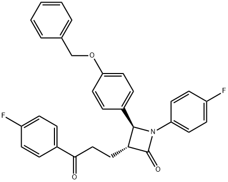 (3R,4S)-4-[4-(benziloksi)fenil]-1-(4-fluorfenil)-3-[3-(4-fluorfenil)-3-oksopropil]azetidin-2-onas