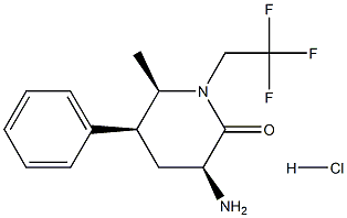 (3S,5S,6R)-3-amino-6-metil-5-fenil-1-(2,2,2-trifluoretil)piperidin-2-ono hidrochloridas