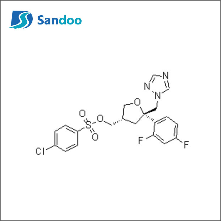 (3S-cis)-4-chlorbenzensulfonrūgšties [5-(2,4-difluorfenil)tetrahidro-5-(1H-1,2,4-triazol-1-ilmetil)-3-furanil]metilo esteris