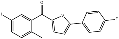 (5-(4-fluorfenil)tiofen-2-il)(5-jodo-2-metilfenil)metanonas