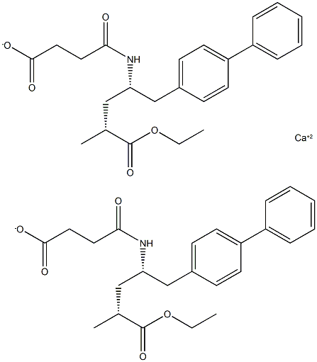 (alfaR,gamaS)-gama-[(3-karboksi-1-bifenil]-4-pentano rūgšties 4-etilesteroksopropil)amino]-alfa-metil-[1,1’-kalcio druska