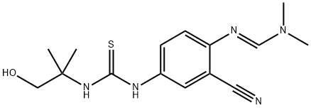 (E)-N’-(2-ciano-4-(3-(1-hidroksi-2-metilpropan-2-il)tioureido)fenil)-N,N-dimetilformimidamidas