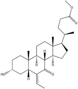 (E/Z)-3α-hidroksi-6-etiliden-7-keto-5β-cholan-24-o rūgšties metilo esteris