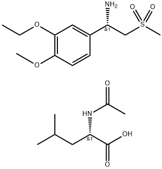 (S)-1-(3-etoksi-4-metoksifenil)-2-(metilsulfonil)etilamino N-acetil-L-leucino druska