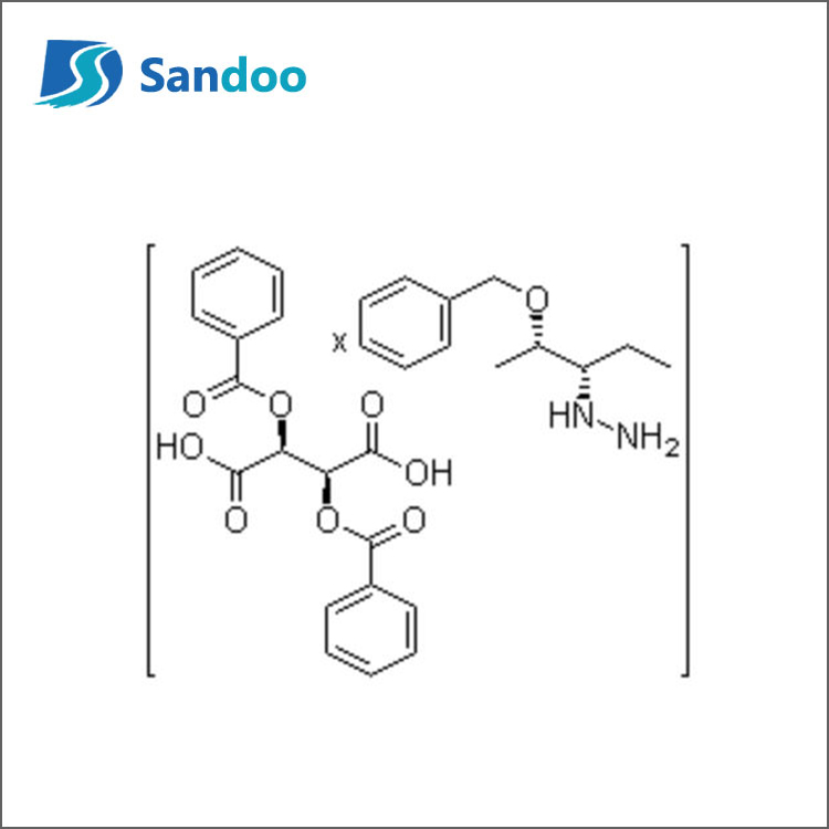 [S-(R',R')]-2,3-bis(benzoiloksi)butandio rūgšties junginys. Su [S-(R',R')]-[1-etil-2-(fenilmetoksi)propil]hidrazinu