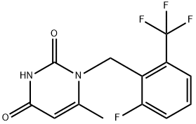 1-[2-fluor-6-(trifluormetil)benzil]-6-metilpirimidin-2,4(1H,3H)-dionas