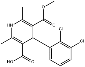 1,4-dihidro-2,6-dimetil-4-(2',3'-dichlorfenil)-5-karboksimetil-3-piridinkarboksirūgštis