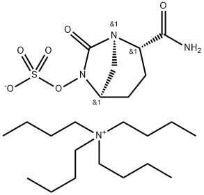 1-butanamino, N,N,N-tributil-, (1R,2S,5R)-2-(aminokarbonil)-7-okso-1,6-diazabiciklo[3.2.1]okt-6-ilo sulfatas