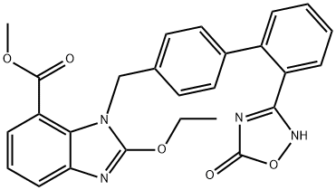 1H-benzimidazol-7-karboksirūgštis, 1-[[2'-(2,5-dihidro-5-okso-1,2,4-oksadiazol-3-il)[1,1'-bifenil]-4- il]metil]-2-etoksi-, metilo esteris