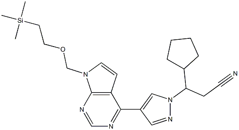 1H-pirazol-1-propannitrilas, β-ciklopentil-4-[7-[[2-(trimetilsilil)etoksi]metil]-7H-pirolo[2,3-d]pirimidin-4-il]-