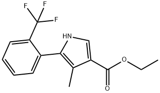 1H-pirolis-3-karboksirūgštis, 4-metil-5-[2-(trifluormetil)fenil]-etilo esteris