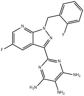 2-[5-fluor-1-(2-fluorbenzil)-1H-pirazol[3,4-b]piridin-3-il]pirimidin-4,5,6-triaminas