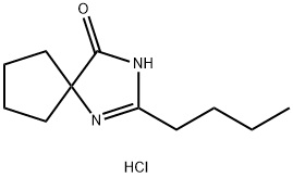 2-butil-4-spirociklopentan-2-imidazolin-5-ono hidrochloridas