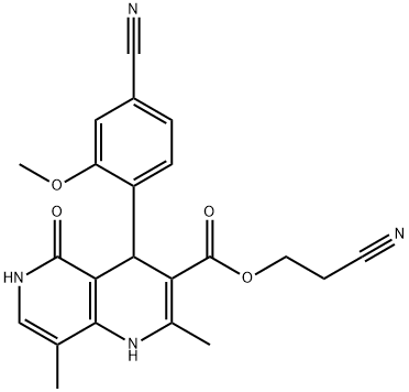 2-cianoetil-4-(4-ciano-2-metoksifenil)-2,8-dimetil-5-okso-1,4,5,6-tetrahidro-1,6-naftiridin-3-karboksilatas