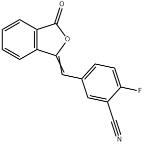 2-fluor-5-[(3-okso-1(3H)-izobenzofuraniliden)metil]-benzonitrilas