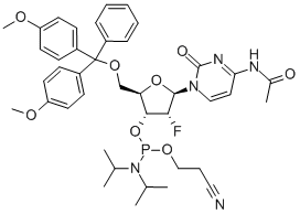 2'-fluor-N4-acetil-5'-O-(4,4'-dimetoksitritil)-2'-deoksicitidinas-3'-CE-fosforamiditas