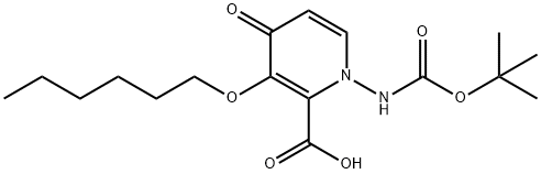 2-piridinkarboksirūgštis, 1-[[(1,1-dimetiletoksi)karbonil]amino]-3-(heksiloksi)-1,4-dihidro-4-okso-