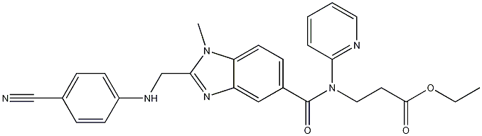 3-[[[2-[[(4-cianofenil)amino]metil]-1-metil-1H-benzimidazol-5-il]karbonil]piridin-2-ilamino]propiono rūgšties etilo esteris