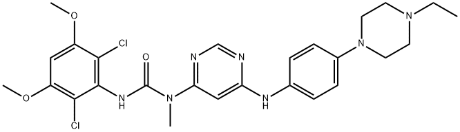 3-(2,6-dichlor-3,5-dimetoksifenil)-1-[6-[[4-(4-etilpiperazin-1-il)fenil]amino]pirimidin-4-il]-1-metilkarbamidas