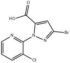 3-bromo-1-(3-chlorpiridin-2-il)-1H-pirazol-5-karboksirūgštis