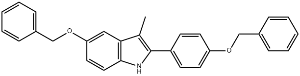 3-metil-5-(fenilmetoksi)-2-[4-(fenilmetoksi)fenil]-1H-indolas