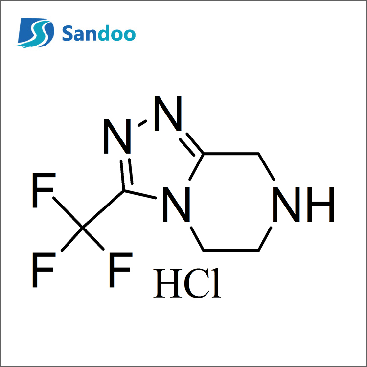3-(trifluormetil)-5,6,7,8-tetrahidro-[1,2,4]triazolo[4,3-Î±]pirazino hidrochloridas