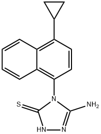 3H-1,2,4-triazol-3-tionas, 5-amino-4-(4-ciklopropil-1-naftalenil)-2,4-dihidro