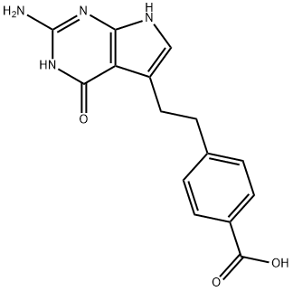 4-[2-(2-amino-4,7-dihidro-4-okso-1H-pimol[2,3-d]pirimodin-5-il)etil]benzenkarboksirūgštis