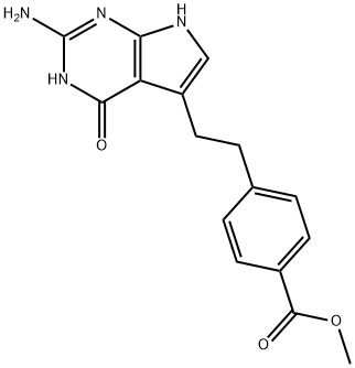 4-[2-(2-amino-4,7-dihidro-4-okso-1H-pirolo[2,3-d]pirimidin-5-il)etil]benzenkarboksirūgšties metilo esteris