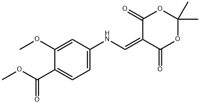 4-[(2,2-dimetil-4,6-diokso-[1,3]dioksan-5-ilidenmetil)-amino]-2-metoksi-benzenkarboksirūgšties metilo esteris