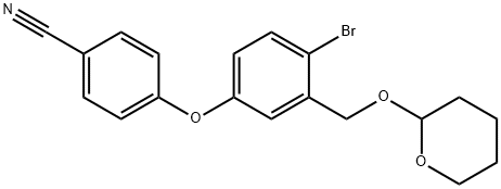 4-(4-brom-3-(((tetrahidro-2H-piran-2-il)oksi)metil)fenoksi)benzonitrilas