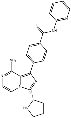 4-[8-amino-3-(2S)-2-pirolidinilimidazo[1,5-a]pirazin-1-il]-N-2-piridinil-benamidas