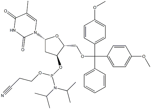 5’-dimetoksitritil-3’-deoksitimidino 2’-[(2-cianoetil)-(N,N-diizopropil)]-fosforamiditas