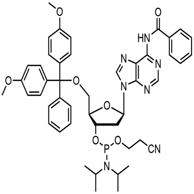 5’-O-(4,4’-dimetoksitritil)-N6-benzoil-2’-deoksiadenozin-3’-(2-cianoetil-N,N-diizopropil)fosforamiditas