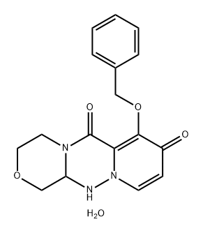 7-(benziloksi)-3,4,12,12a-tetrahidro-1H-[1,4]oksazino[3,4-c]pirido[2,1-f][1,2,4]triazinas-6, 8-dionas, hemihidratas