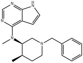 7H-pirolo[2,3-d]pirimidin-4-aminas, N-metil-N-[(3R,4R)-4-metil-1-(fenilmetil)-3-piperidinilas]