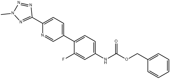 karbamidro rūgštis, N-[3-fluor-4-[6-(2-metil-2H-tetrazol-5-il)-3-piridinil]fenil]-fenilmetilo esteris