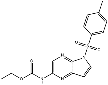 karbamino rūgštis, N-[5-[(4-metilfenil)sulfonil]-5H-pirolo[2,3-b]pirazin-2-il]-etilesteris
