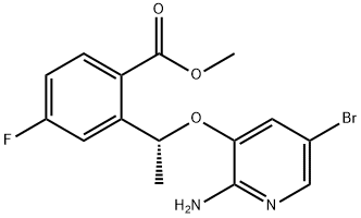 metil(R)-2-(1-((2-amino-5-brompiridin-3-il)oksi)etil)-4-fluorbenzoatas