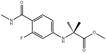N-[3-fluor-4-[(metilamino)karbonil]fenil]-2-metilalanino metilo esteris