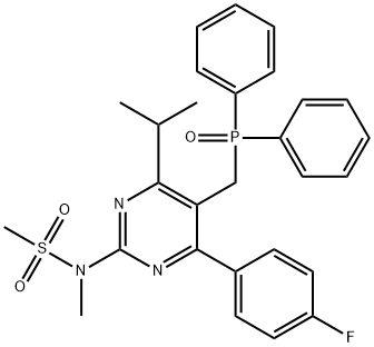 N-[5-(difenilfosfinoilmetil)-4-(4-fluorfenil)-6-izopropilpirimidin-2-il]-N-metilmetansulfonamidas