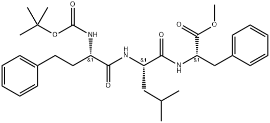 N-[(S)-2-(tret-butoksikarbonilamino)-4-fenilbutanoil]-L-leucil-L-fenilalanino metilo esteris