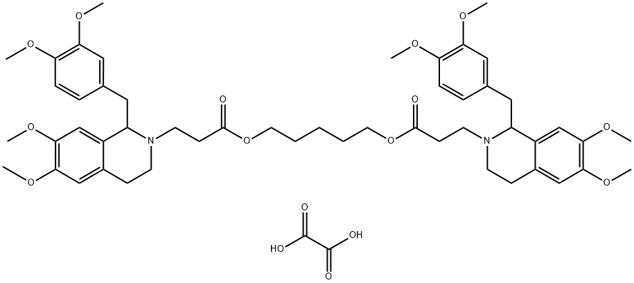 pentametileno bis[1-(3,4-dimetoksibenzil)-3,4-dihidro-6,7-dimetoksi-1H-izochinolin-2-propionatas], dioksalatas